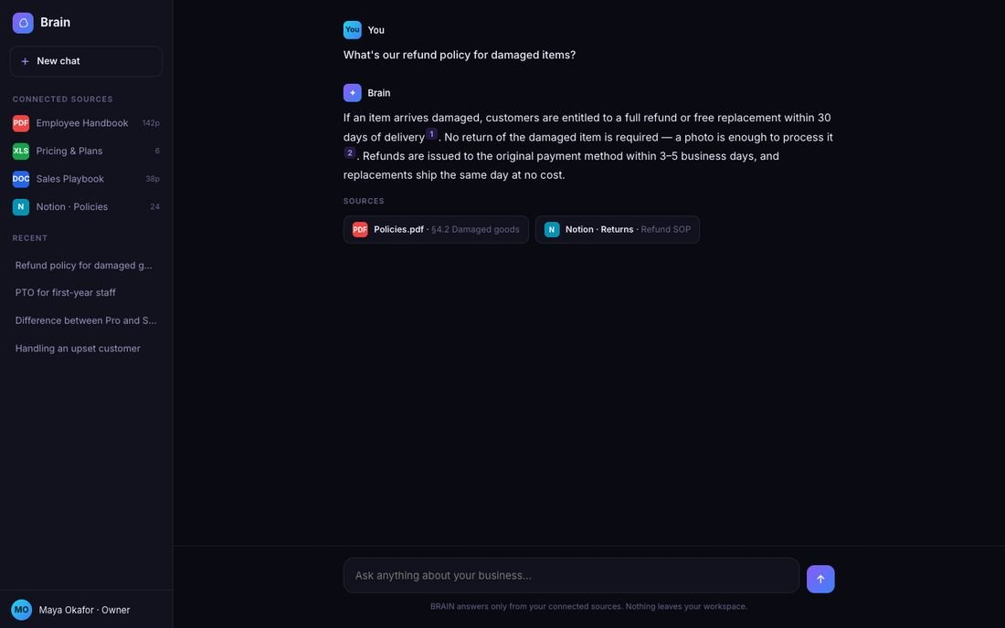 Brain, a internal ai assistant automation demo