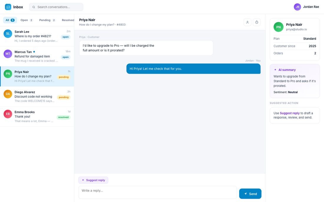 Inbox, a shared customer inbox demo
